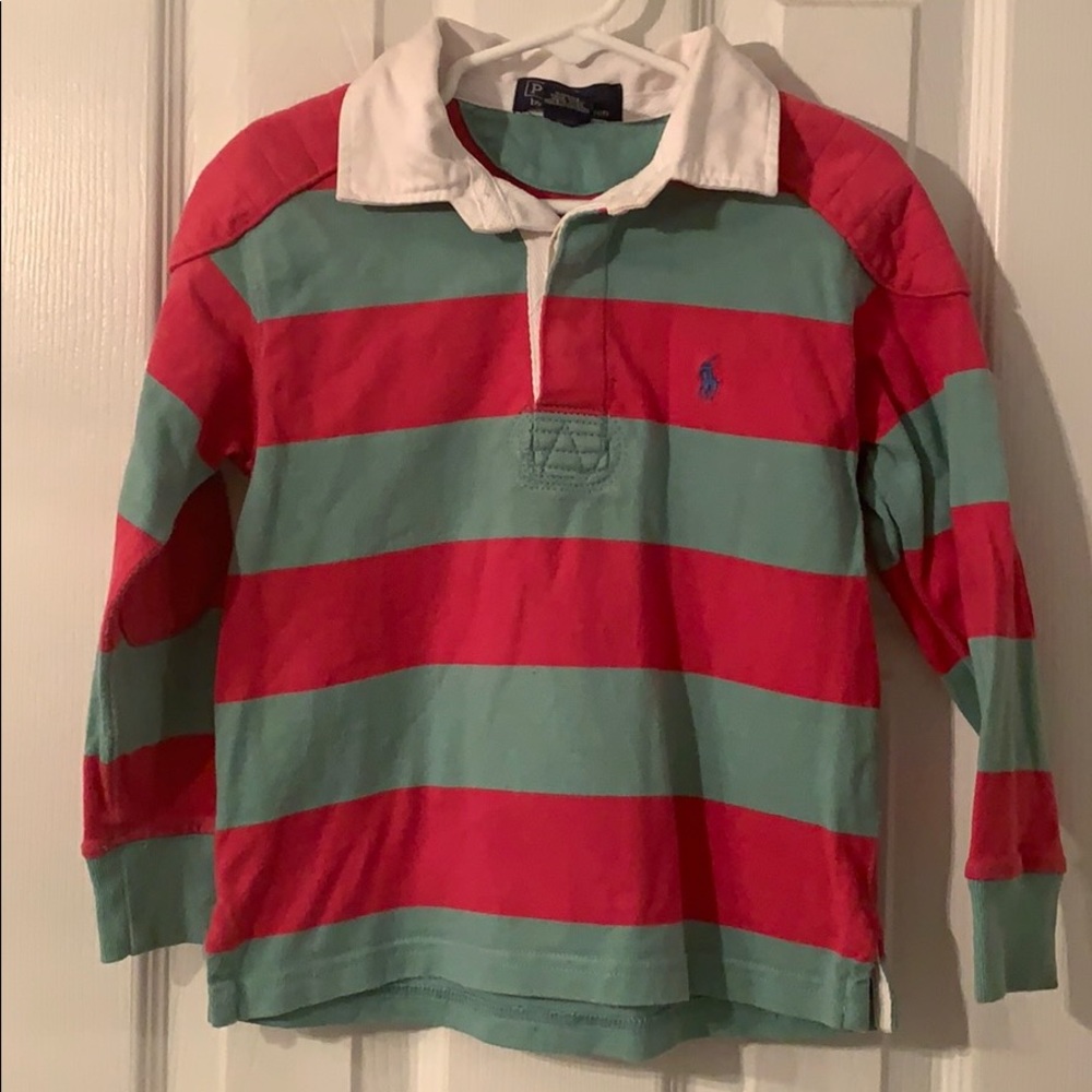 Boys Ralph Lauren Rugby Long Sleeve Striped Polo